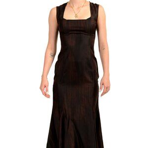 Scuderia Ferrari Women's 100% Printed Silk Sleeveless Dress US XS IT 38